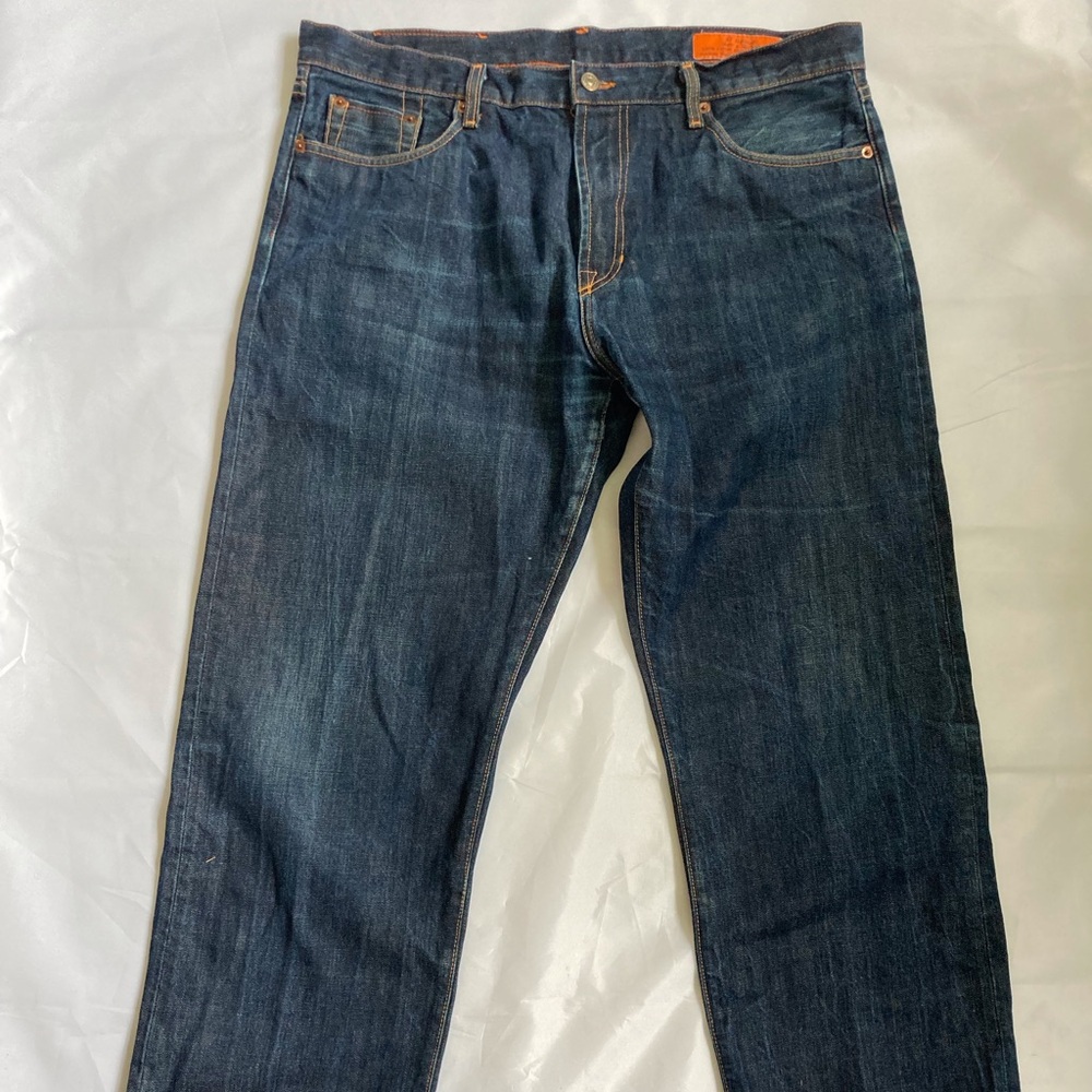 JEAN SHOP , VINTAGE MEN’S SELVEDGE ROCKER,37 MEDIUM, USA, 5 POCKET, STRAIGHT LEG